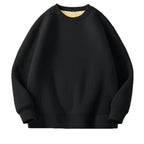 Mens Loose-fitting Versatile Extra-thick Crewneck Hoodie