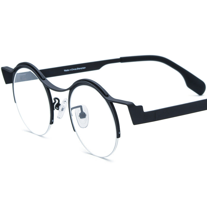 Women's Versatile Colored Ultra-light Pure Titanium Myopia Round Glasses