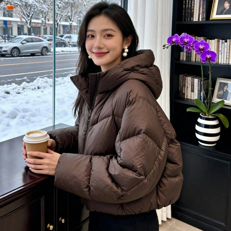 New Premium-feel Relaxed-fit Puffer Coatthickened For Petite Styles