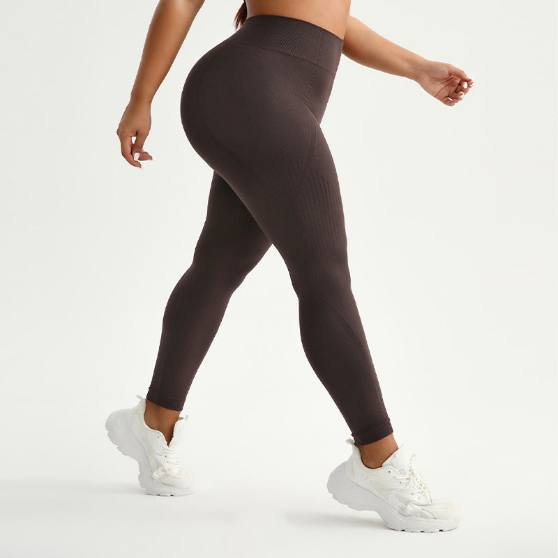 High-waisted Butt-lifting Yoga Pants With Moisture-wicking And High-elasticity Long Pants