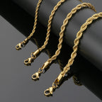 Stainless Steel Twisted Chain Men's