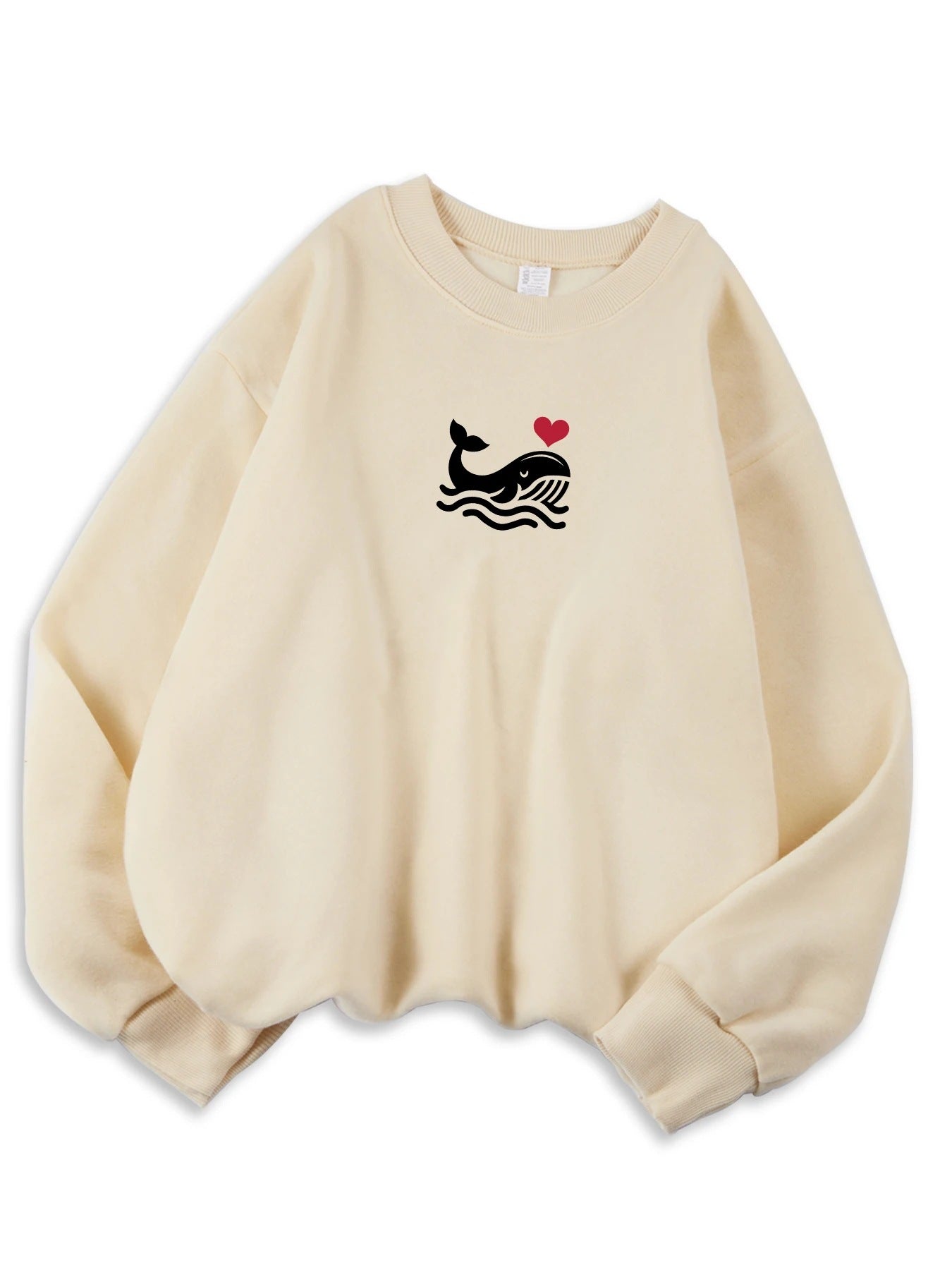 Womens Casual Sweatshirt With Print Cozy Hoodie For Fall Soft Wool Blend