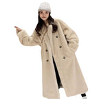 New FallWinter Womens Loose Fur And Leather Combo Fluffy Fur Coat