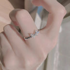 Butterfly Zircon Ring Womens Pinky Ring Niche Design Light Luxury