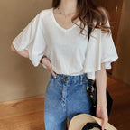 Plus-size Womens Short-sleeve T-shirt Top