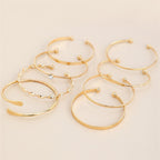 Womens Creative Geometric Zinc Alloy Bracelet Set