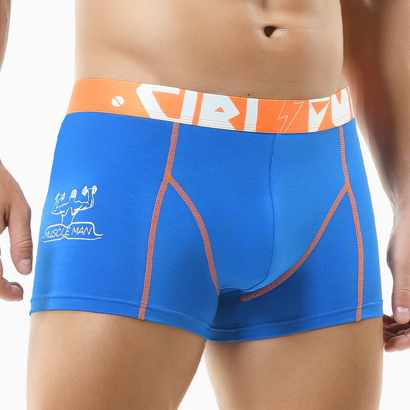Men's Pure Cotton Briefs With Trendy Prints, Breathable And Sporty