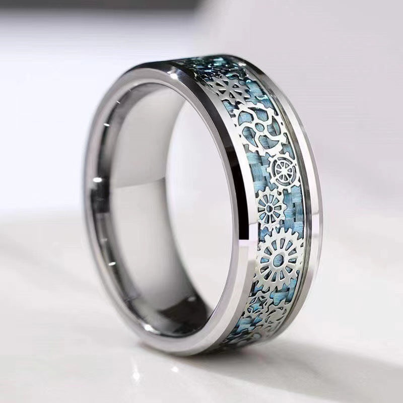 Men's Wide Titanium Steel Plain Ring