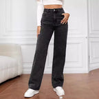 Sweet And Spicy Style High Waist Straight Jeans Women's Clothing