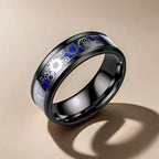 Men's Wide Titanium Steel Plain Ring
