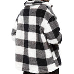 Color-blocked Plaid Jacket Fashion Lapel Pockets Single-breasted Coat Spring Fall Clothing For Women