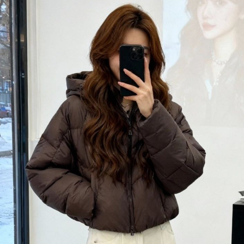 New Premium-feel Relaxed-fit Puffer Coatthickened For Petite Styles