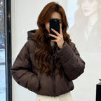 New Premium-feel Relaxed-fit Puffer Coatthickened For Petite Styles