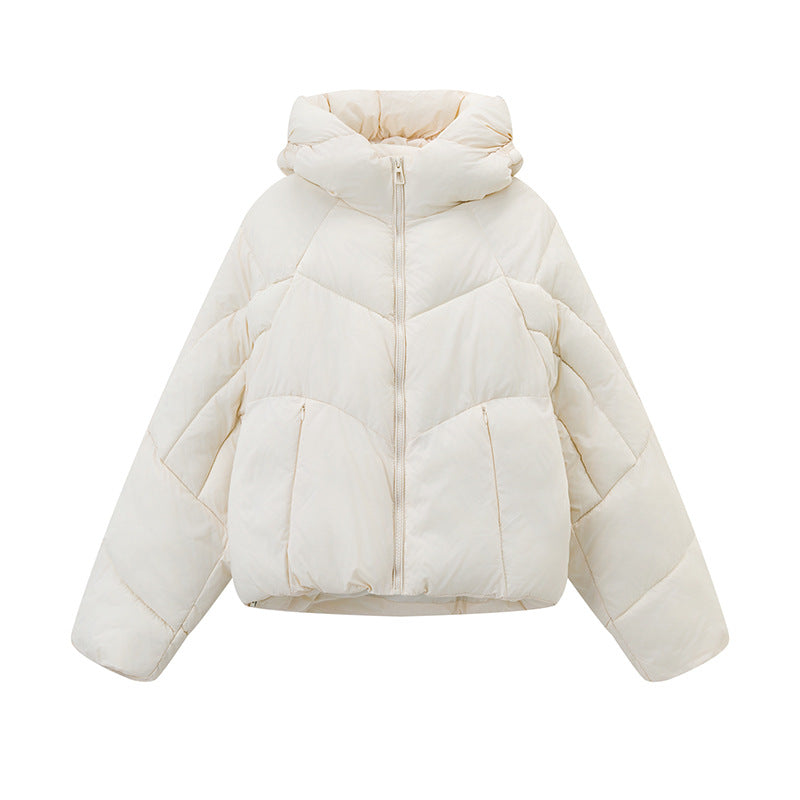 New Premium-feel Relaxed-fit Puffer Coatthickened For Petite Styles