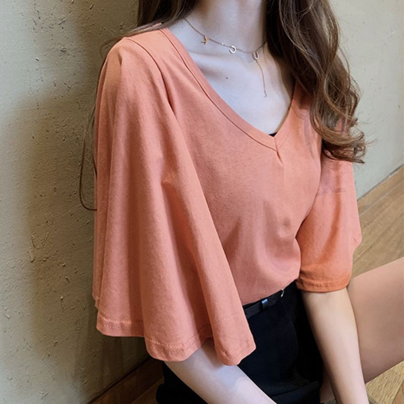 Plus-size Womens Short-sleeve T-shirt Top