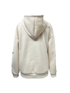 Damski, swobodny, stylowy, jednokolorowy sweter średniej długości z guzikami z przodu