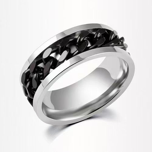 Personalized Men's Solo Influencer Style Chain Ring