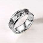 Men's Wide Titanium Steel Plain Ring