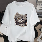 Womens Trendy Stylish Cotton Short-sleeve Top