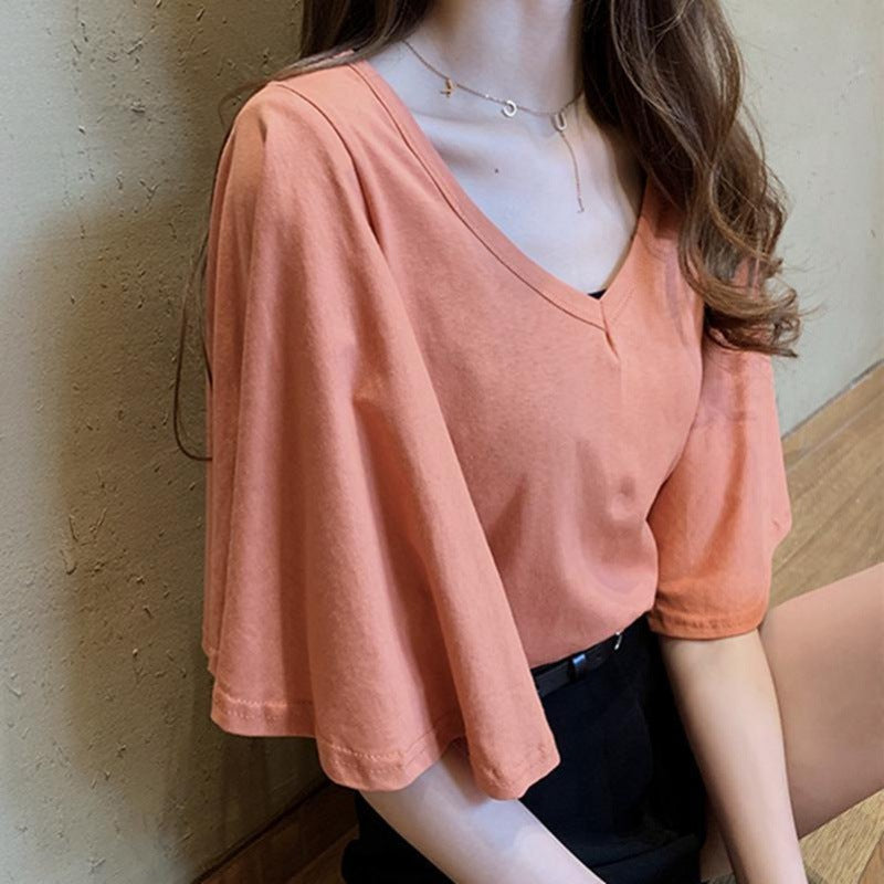 Plus-size Womens Short-sleeve T-shirt Top