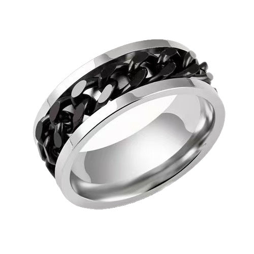 Personalized Men's Solo Influencer Style Chain Ring